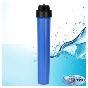 Cartridge filter housing, 2.5"x20", 3/4" in/out, blue
