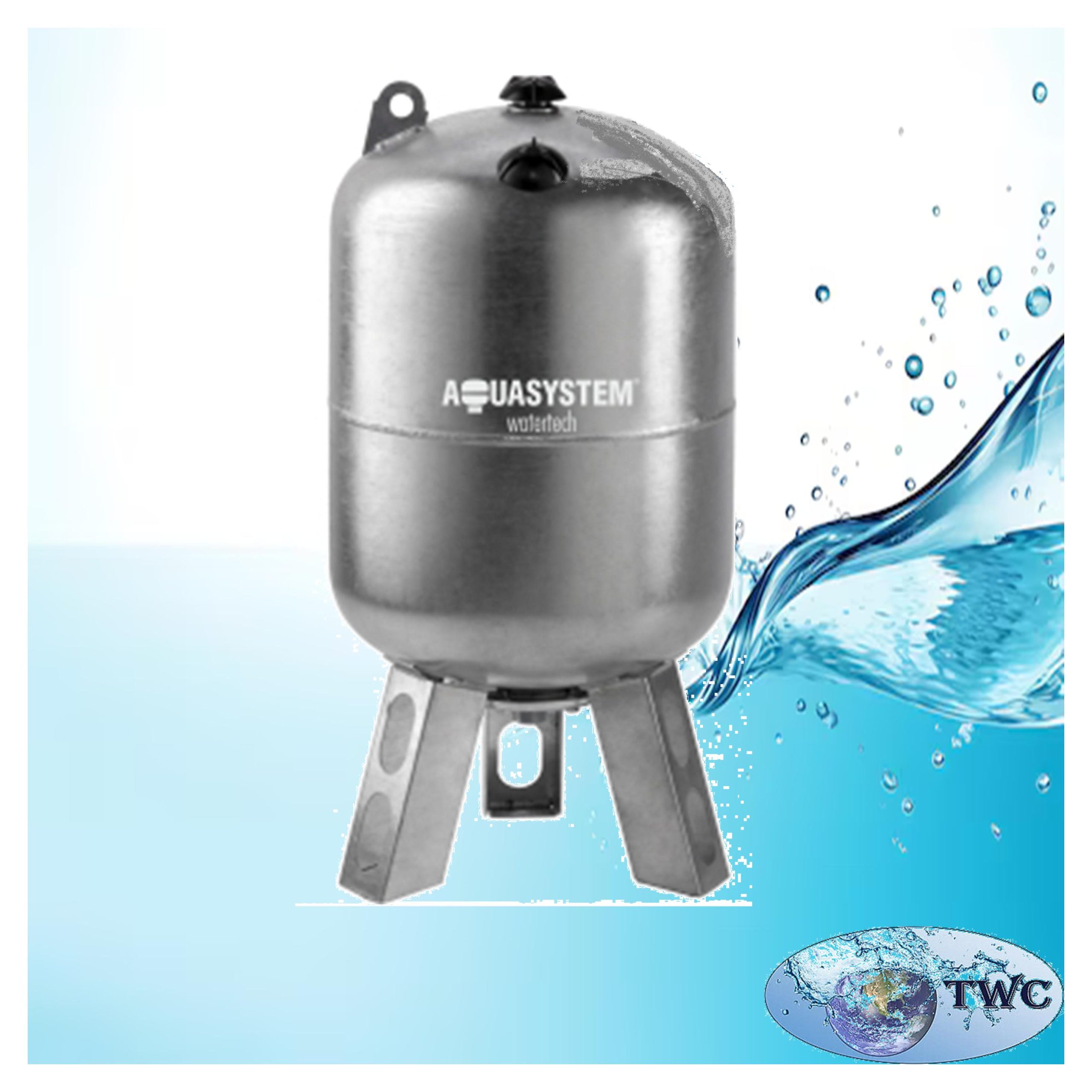 Aquasystem vertical hot galvanized dipped pressure tanks with replaceable bladder 60L - AVZ 60