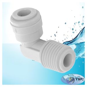 Elbow fitting 1/4" thread - 3/8" quick connect