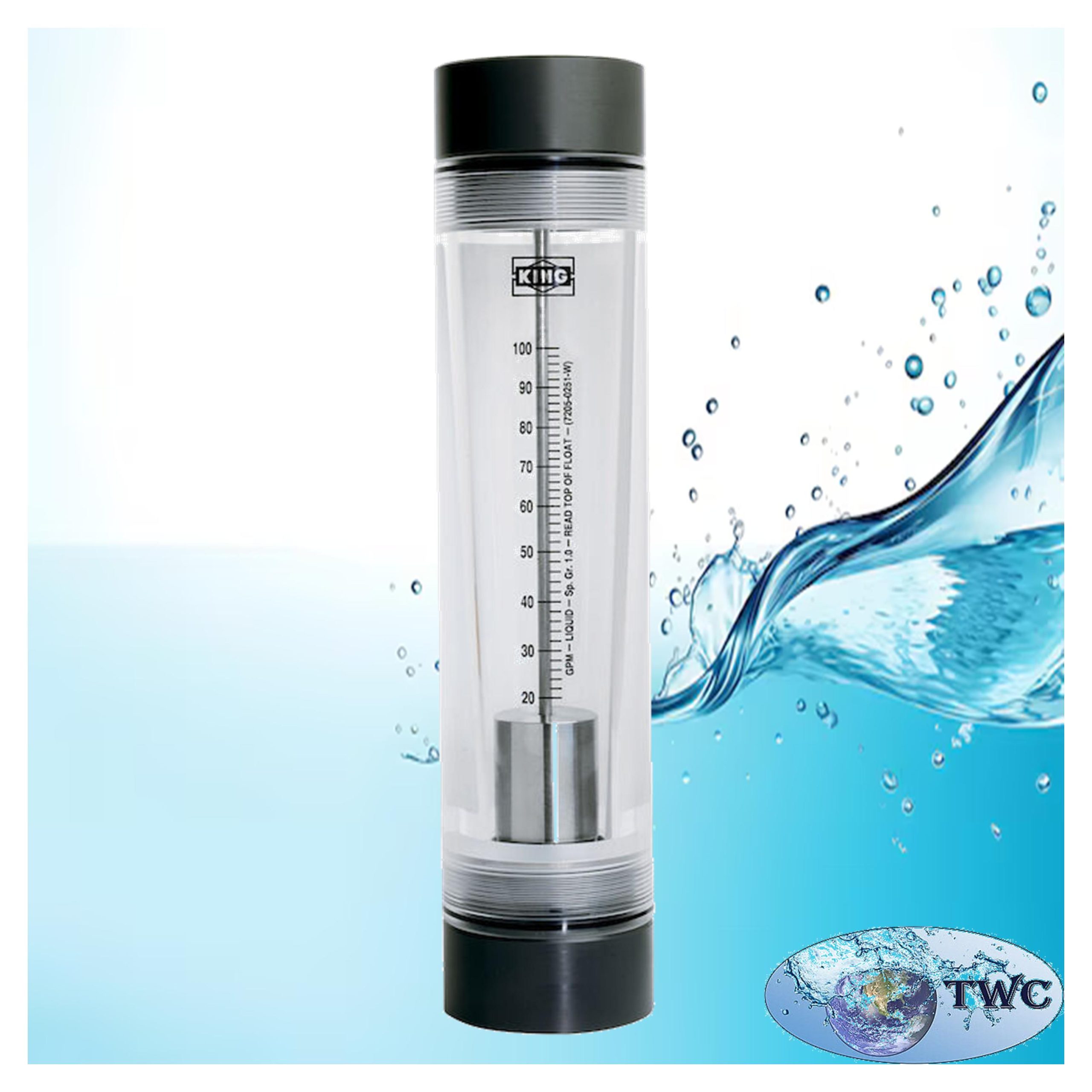 Rotameter 1-7 l/pm round profile