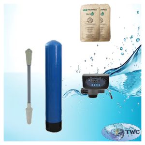 10" Diameter DMI65 iron removal system with an automatic backwash head