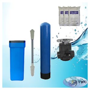 13" Diameter water softener with manual backwash head