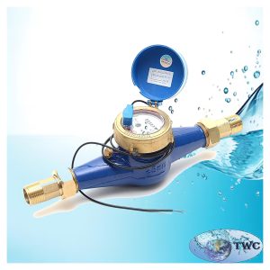 Multi-Jet brass water meter with tails & reed switches - 40mm