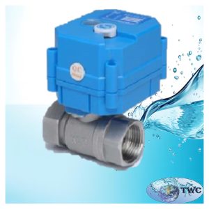 Motorized ball valve 15mm-1/2" stainless steel with manual override