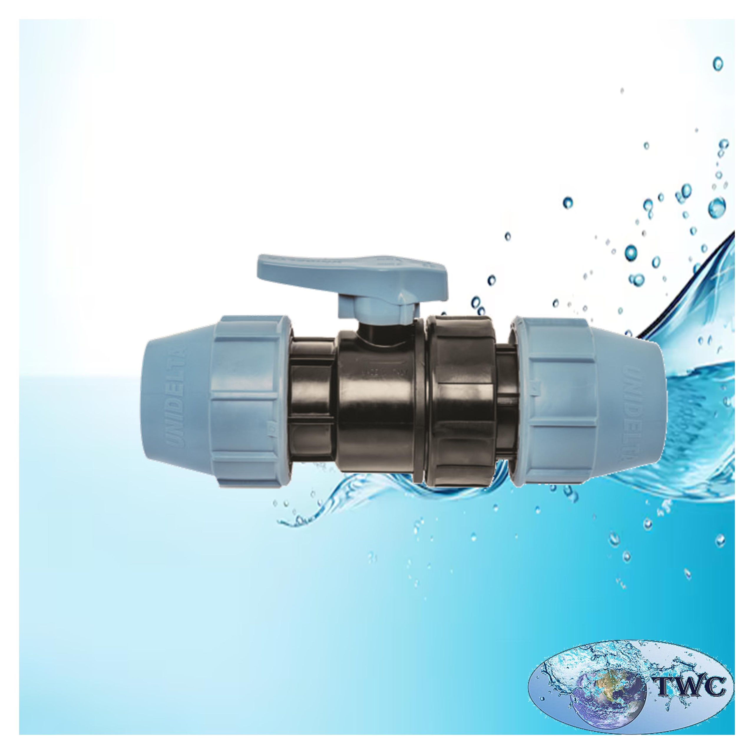 Compression ball valve 40 mm