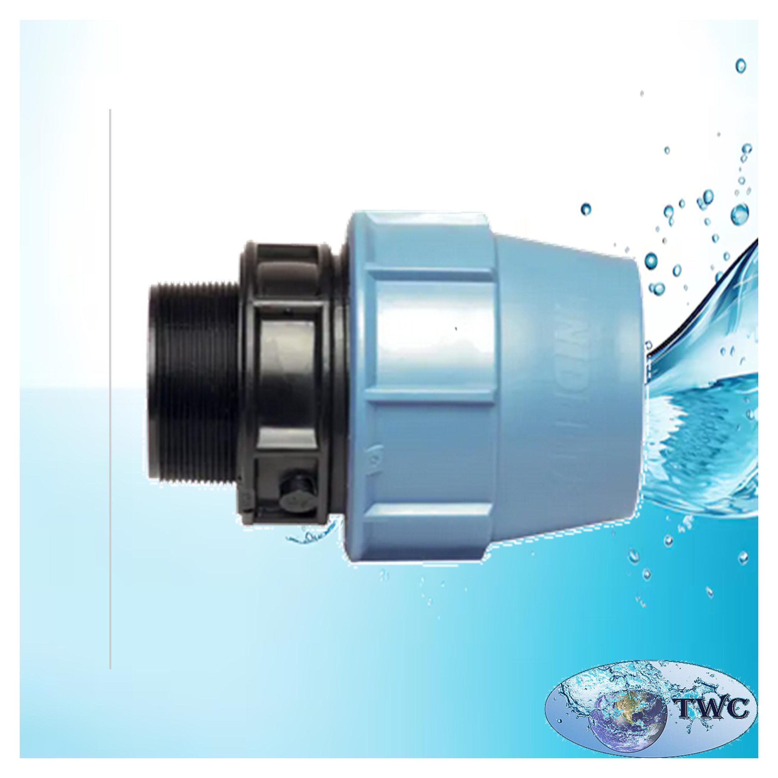 Male adaptors 32mm x 1/2"