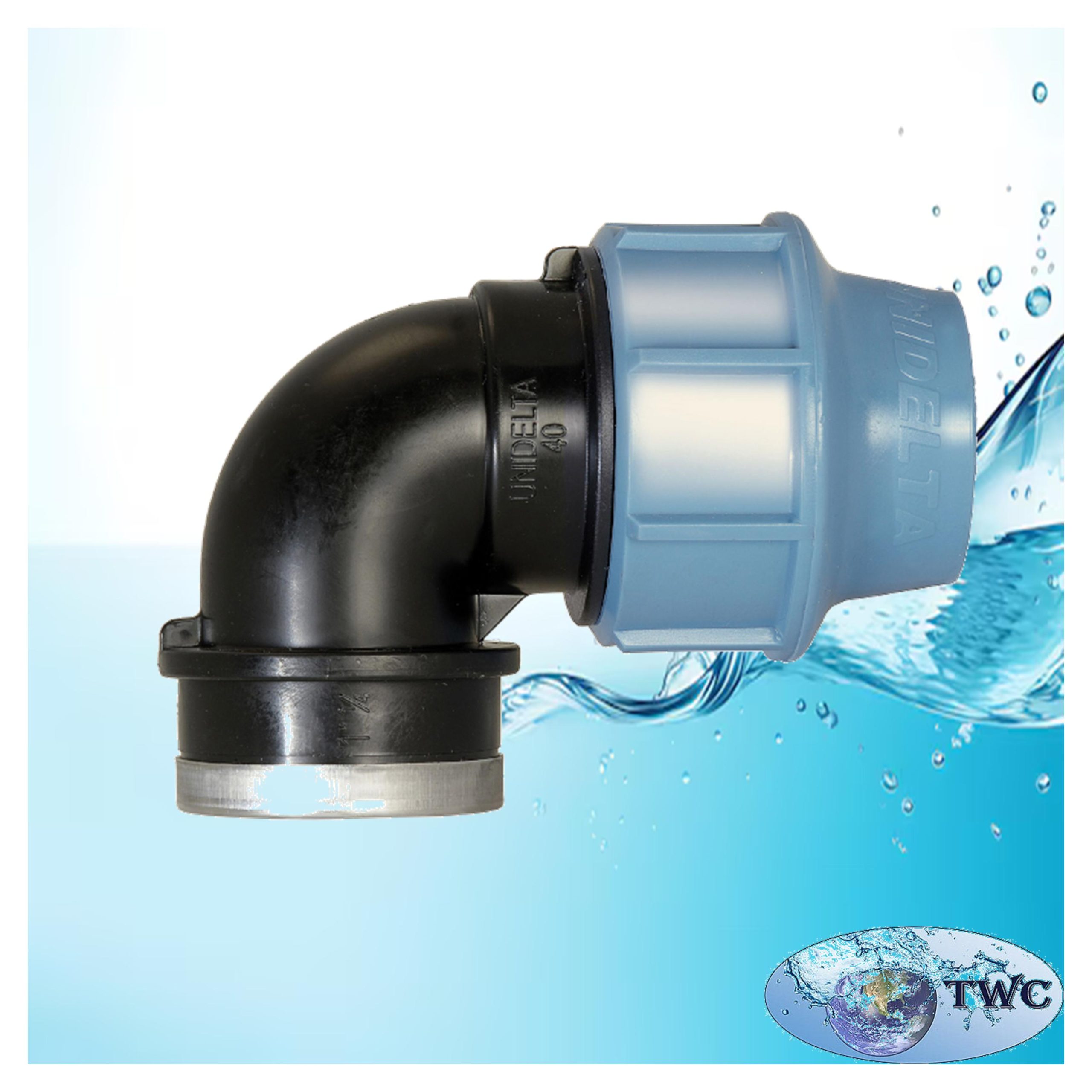 90 Degree elbow female threaded 90mm x 4"