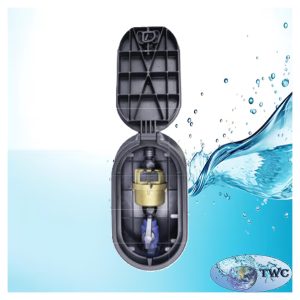 Ground level box – 20mm plastic meter – strainer – SABS 20mm valve