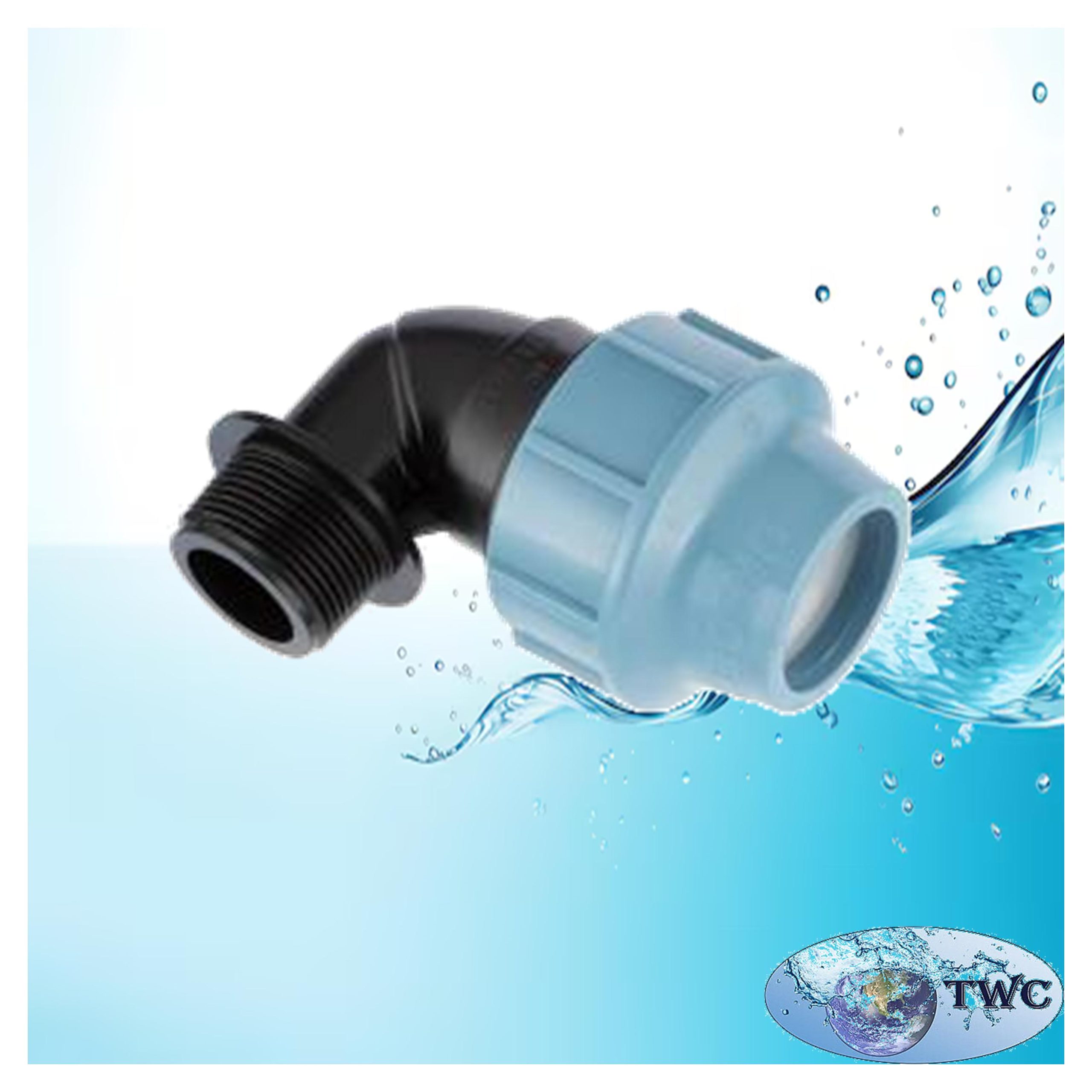 90 Degree elbow male threaded 16 x 3/4"