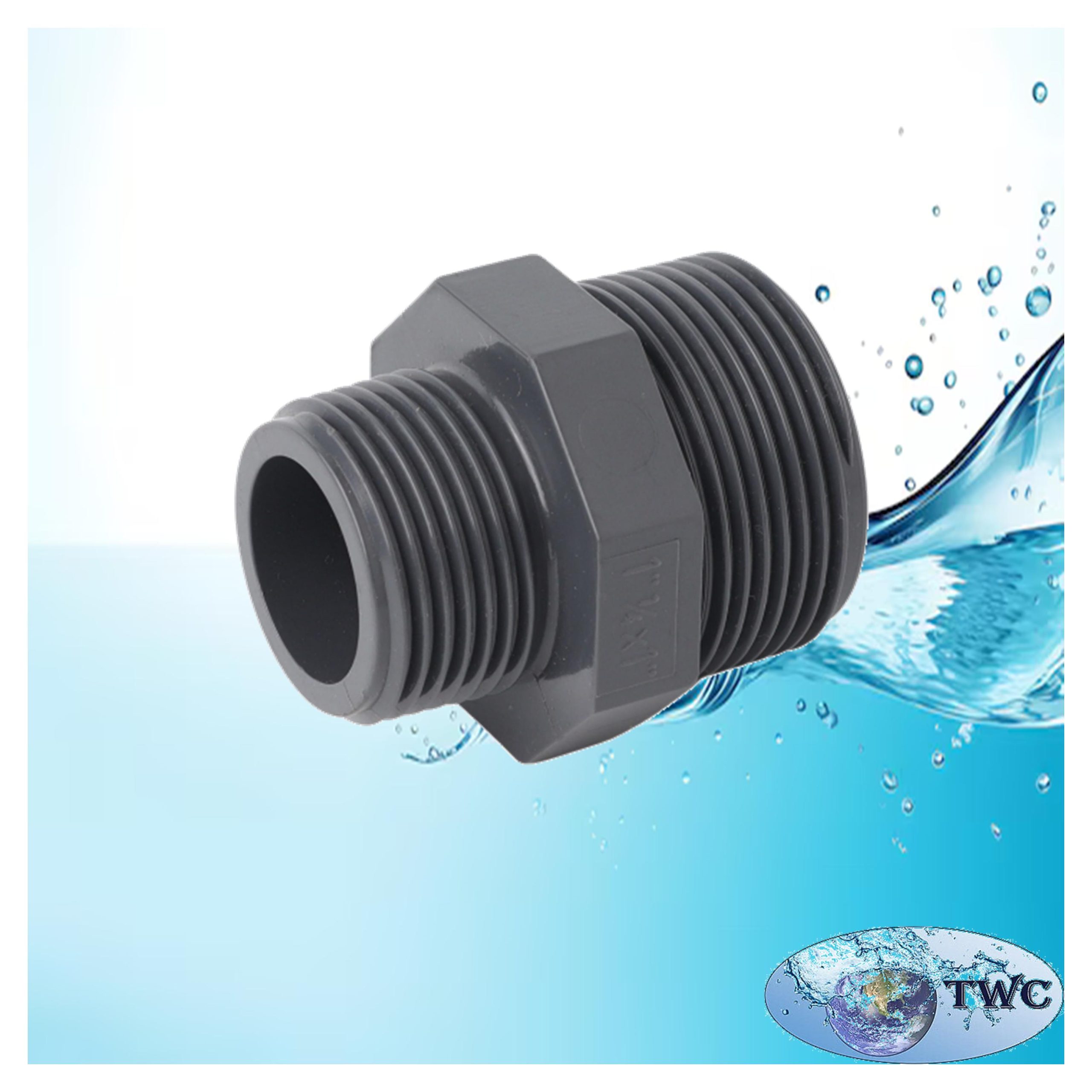 Adaptor reducing nipple male thread 1,1/2" x 1,1/4"