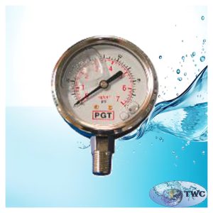 Pressure gauge 0-10 bar bottom mount