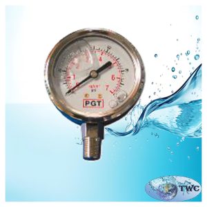 Pressure gauge 0-7 bar bottom mount