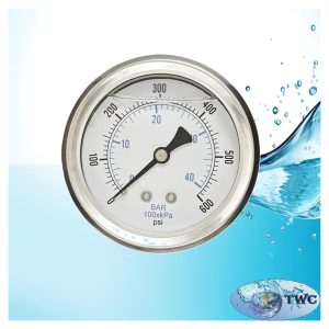 Pressure gauge 0-10 bar panel mount