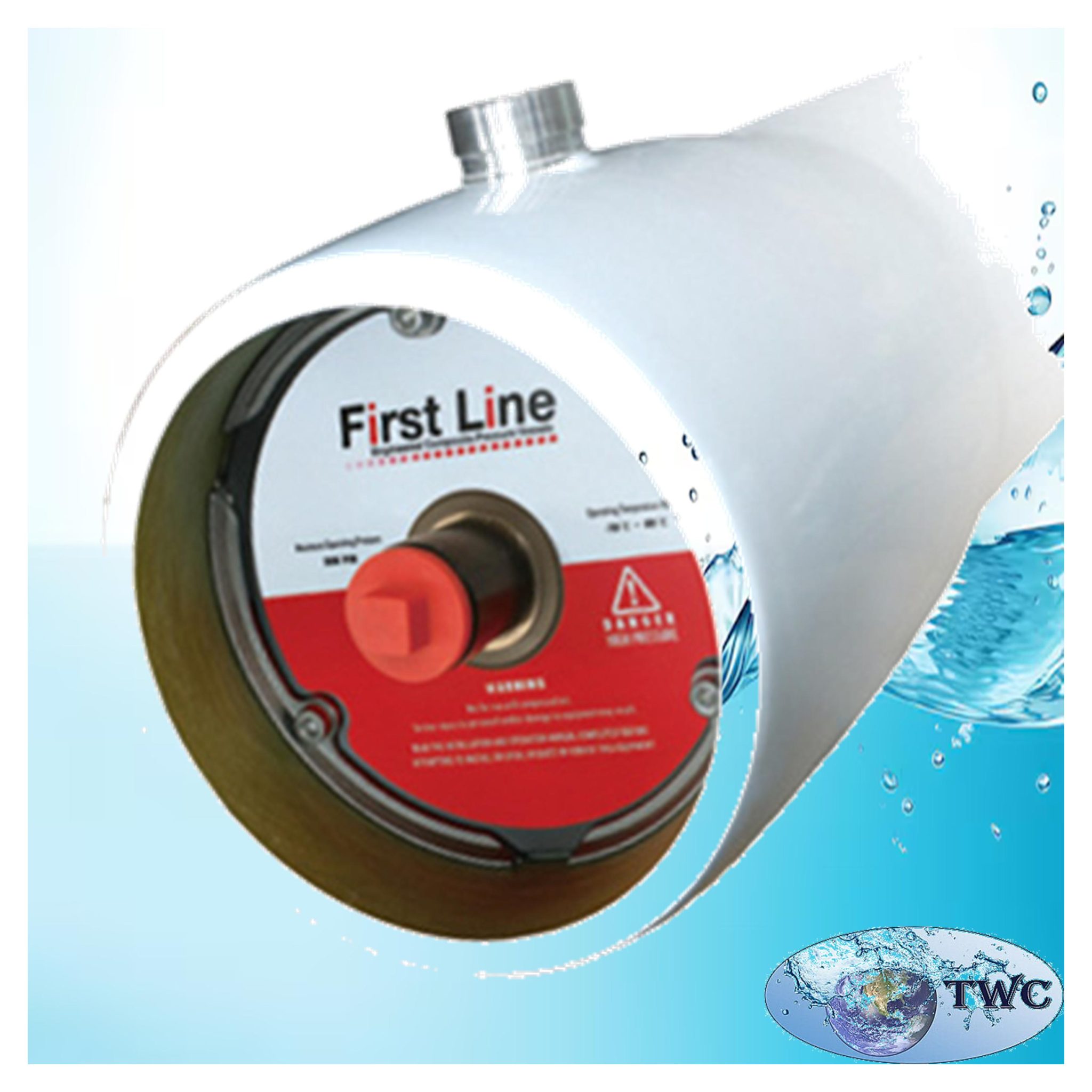 Membrane housing First Line 4040 x 3 elements FRP - opposite side port