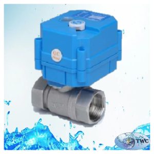 Motorized stainless steel ball valve with manual override