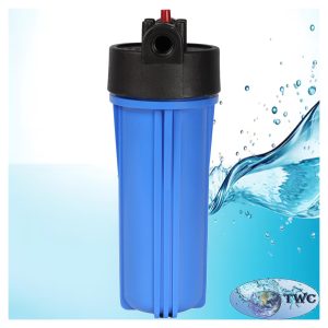 Cartridge filter housing, 10", 1/2" in/out sgl o-ring, blue
