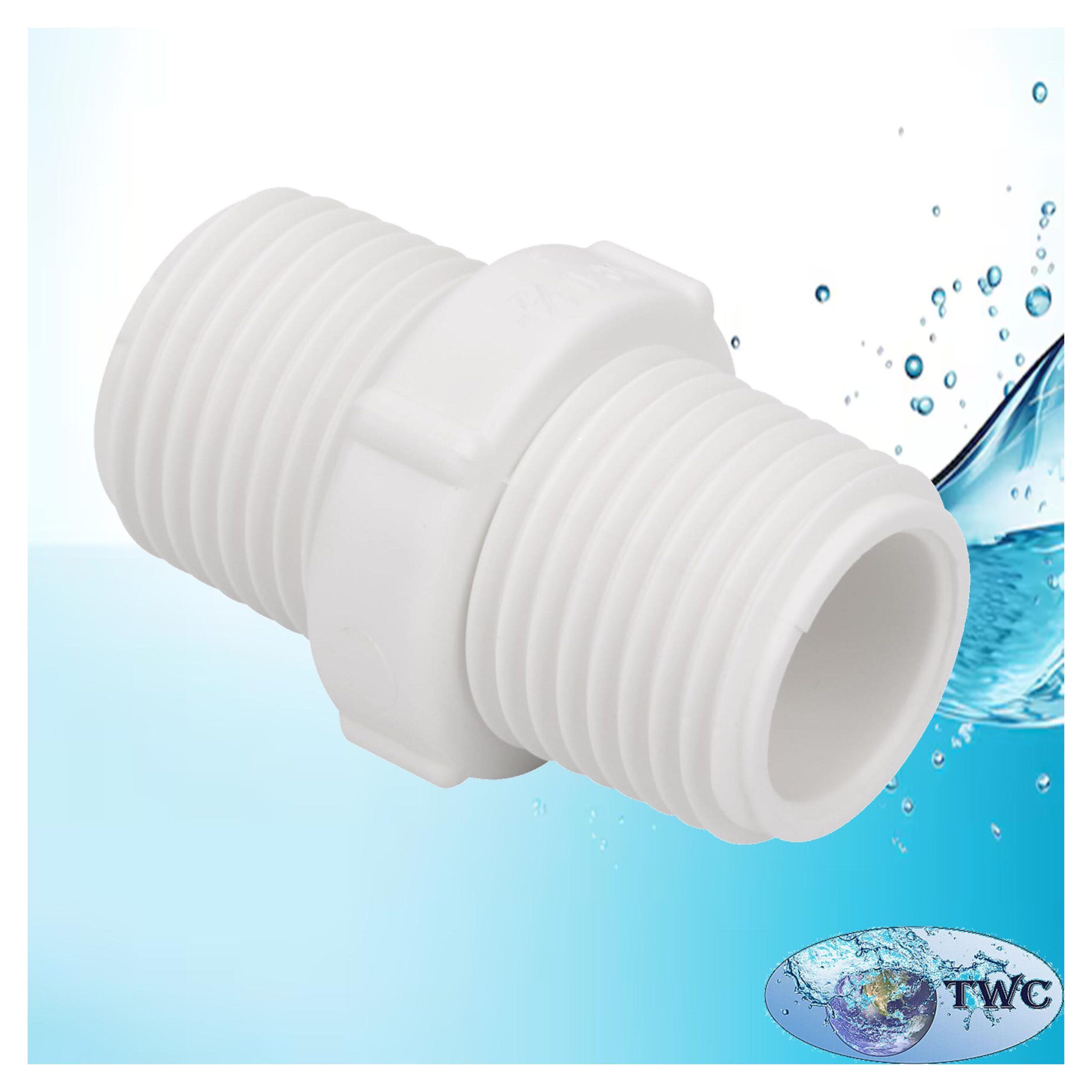 1/4 inch x 1/4 inch threaded water filter housing connector