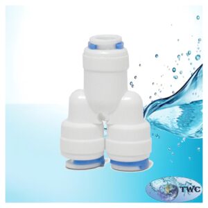 1/4 inch x 1/4 inch x 1/4 inch Y quick-connect fitting