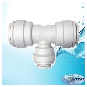 3/8 inch x 1/4 inch x 3/8 inch quick-connect tee fitting