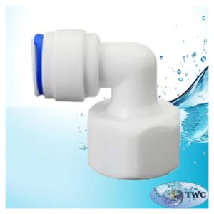 3/8 inch quick-connect to 1/4 inch female thread elbow fitting