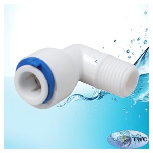 1/4 inch thread to 3/8 inch quick-connect elbow fitting