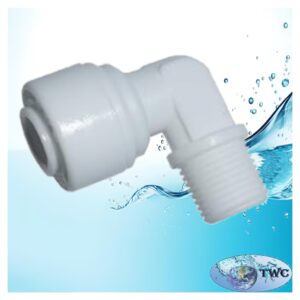 1/8 inch male thread to 1/4 inch quick-connect elbow fitting