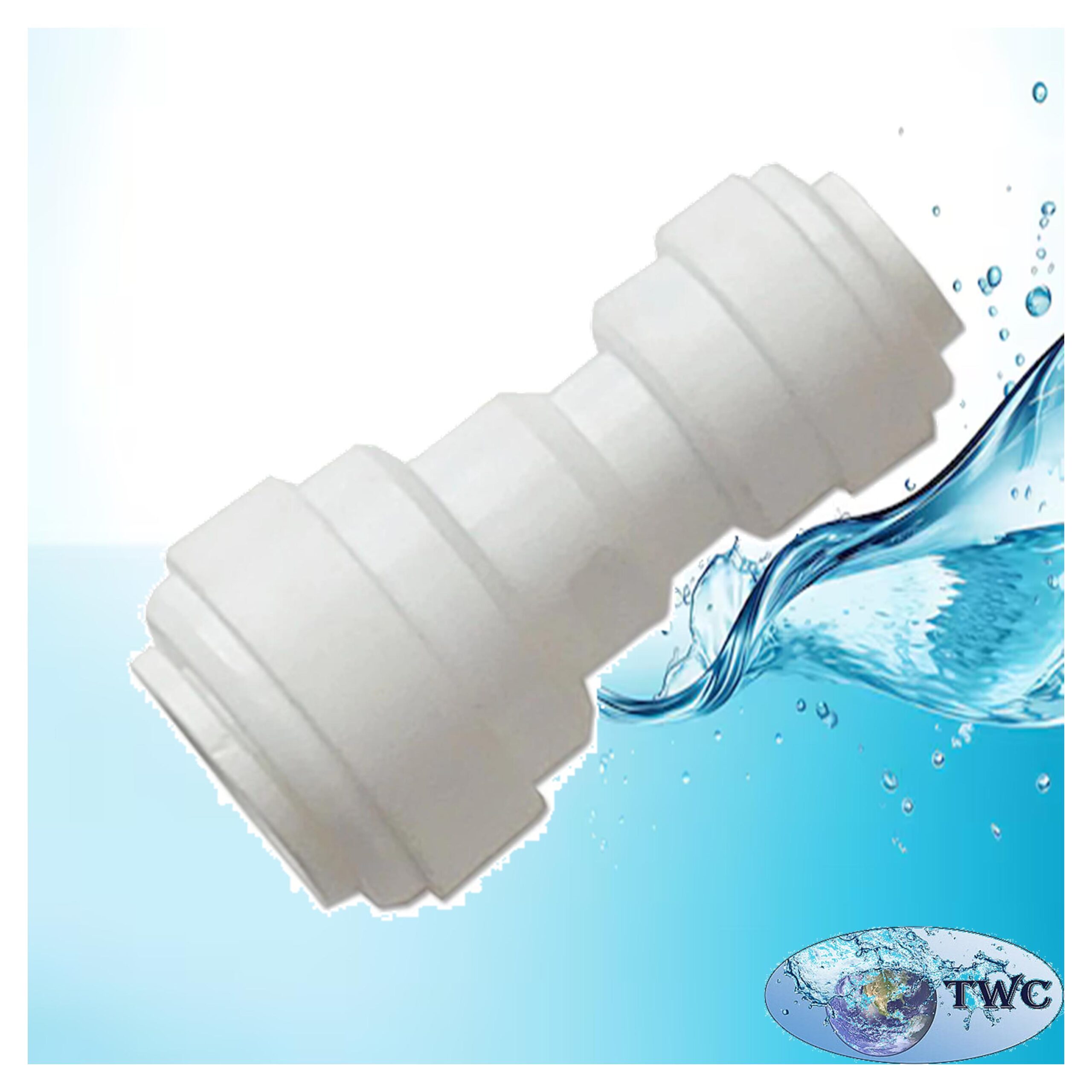 1/4 inch to 3/8 inch quick-connect straight fitting