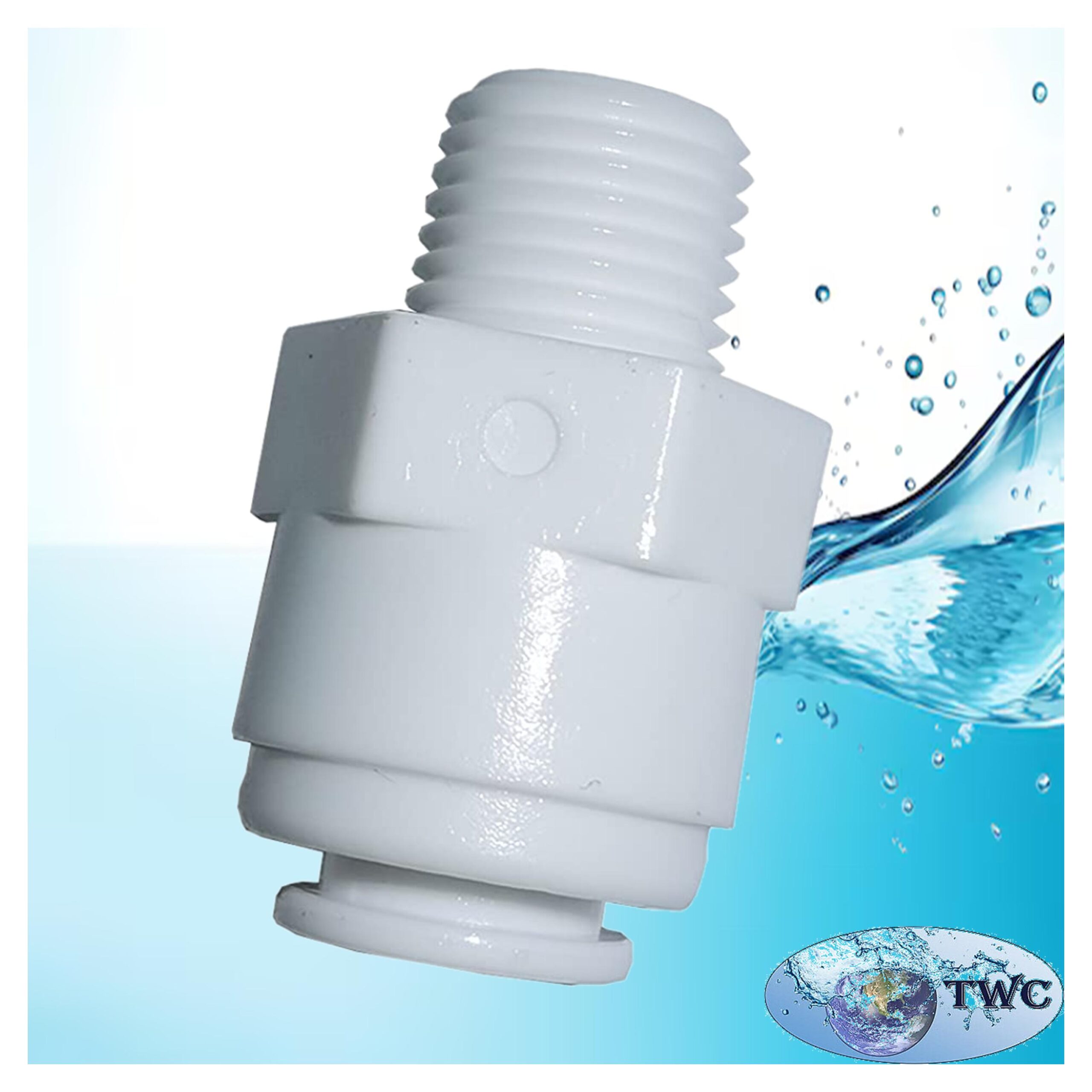 1/8 inch male thread to 1/4 inch quick-connect straight fitting