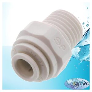 1/4 inch quick-connect to 3/8 inch threaded straight fitting