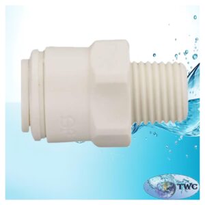1/4 inch male thread to 3/8 inch quick-connect straight fitting