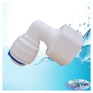 1/2 inch female thread to 3/8 inch quick-connect elbow fitting