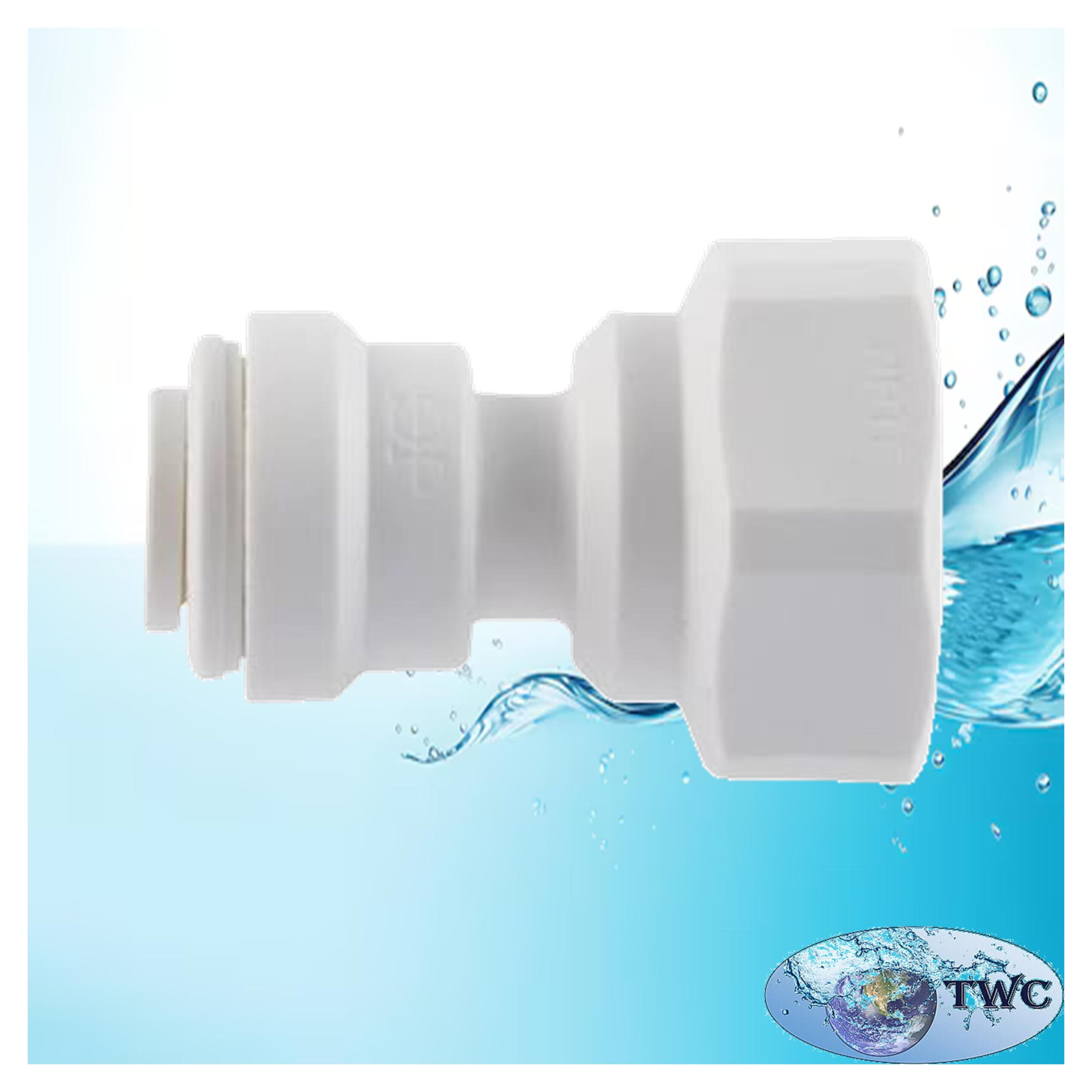 1/2 inch female thread to 3/8 inch quick-connect straight fitting