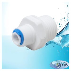 1/2 inch male thread to 1/4 inch quick-connect straight fitting